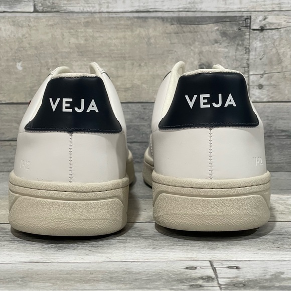 VEJA V-12 Low Top Mens Sneaker - Extra White/ Marsala/ Nautico - Sz - 11.5 .US - Picture 7 of 10